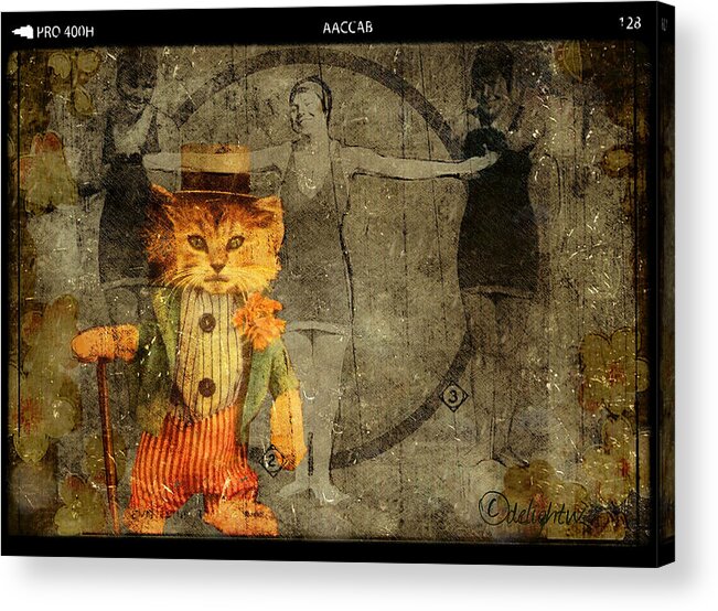 Cat Acrylic Print featuring the digital art Barker by Delight Worthyn