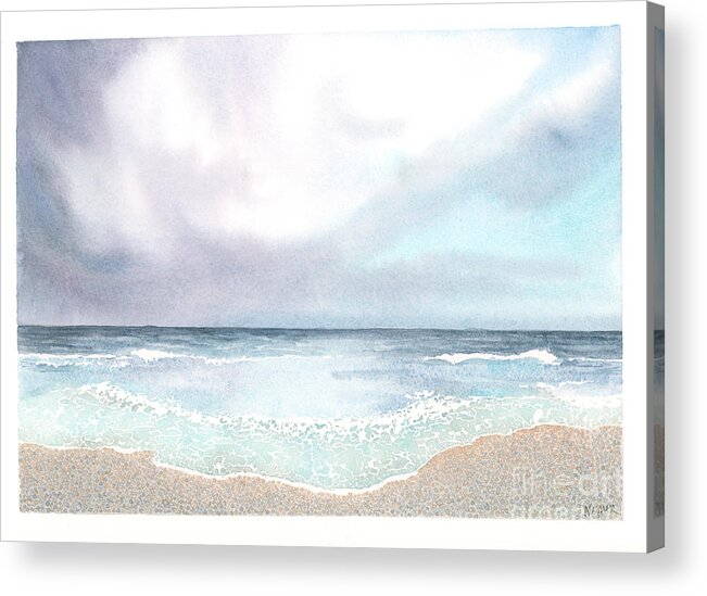 Florida Acrylic Print featuring the painting Beach Storm by Hilda Wagner