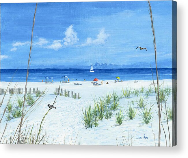 Beach Acrylic Print featuring the painting Beach Time by Mike Ivey