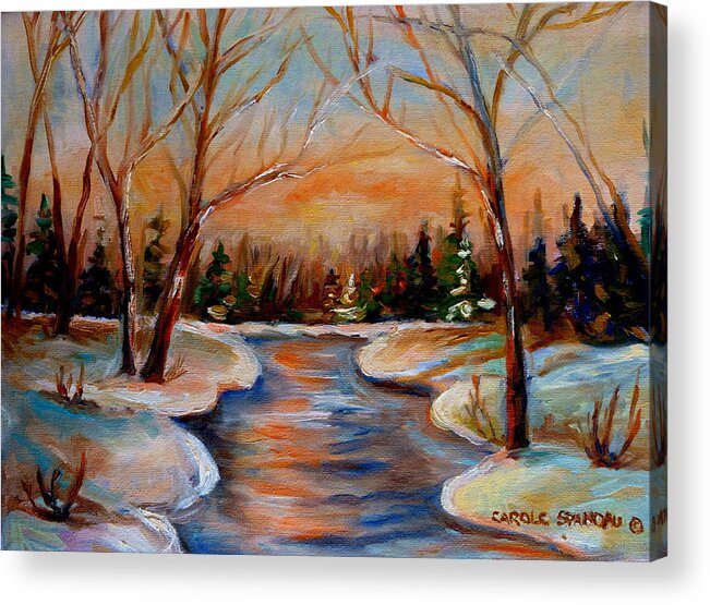  Acrylic Print featuring the painting Beautiful Spring Thaw by Carole Spandau