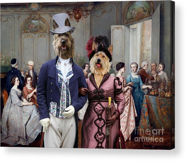 Berger Picard Acrylic Print featuring the painting Berger Picard - Picardy Shepherd Art Canvas Print - Elegant Society by Sandra Sij