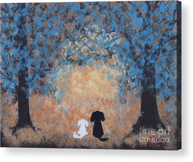 Acrylic Print featuring the painting Best Friends Forever by Barrie Stark