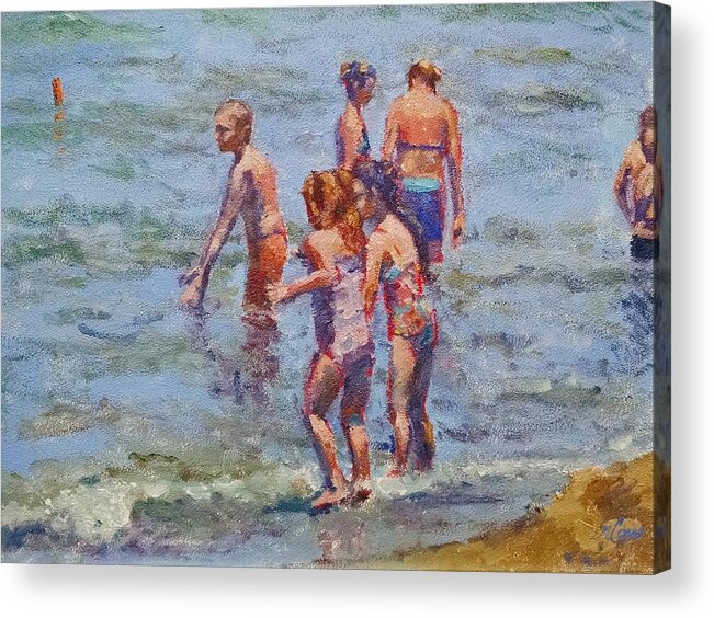 Impressionism Acrylic Print featuring the painting Best Friends by Michael Camp