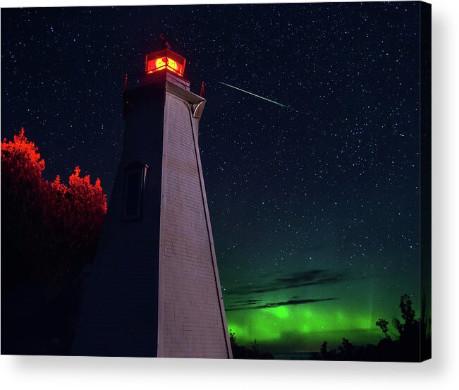Tobermory Acrylic Print featuring the photograph Big Tub Shooting Star by Cale Best