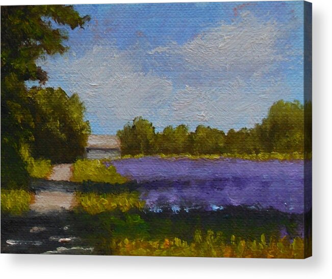 Lavender Acrylic Print featuring the painting Bit of Lavender by Fred Wilson