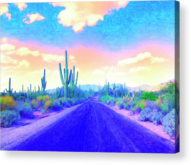 Desert Acrylic Print featuring the painting Blue Highway 6 by Dominic Piperata