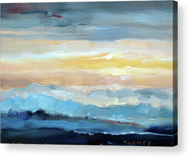 Sunset Acrylic Print featuring the painting Blue Ridge Mountain Sunset 1.0 by Catherine Twomey