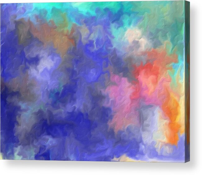 Blue Sky Painting Acrylic Print featuring the painting Blue Sky Painting by Don Wright