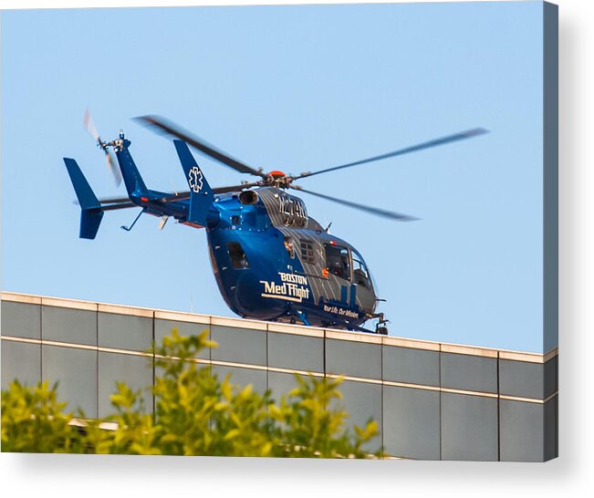 Boston Acrylic Print featuring the photograph Boston MedFlight by Brian MacLean