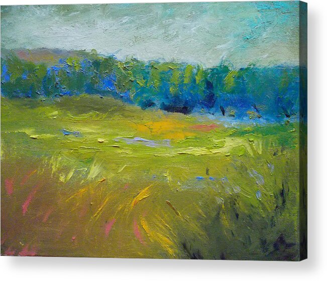 Summer Acrylic Print featuring the painting Breezy Meadow by Susan Esbensen
