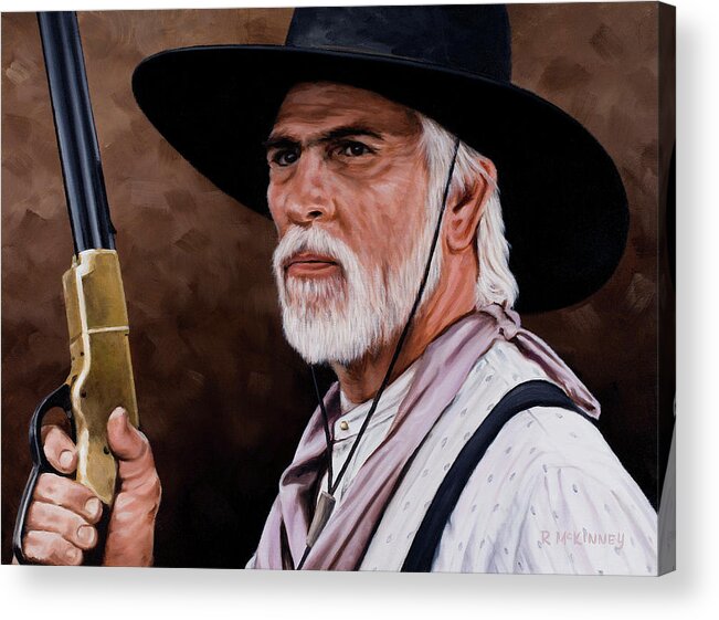 Lonesome Dove Acrylic Print featuring the painting Captain Woodrow F Call by Rick McKinney