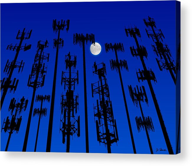 Cellphone Acrylic Print featuring the photograph Cellphone Tower Forest by Joe Bonita