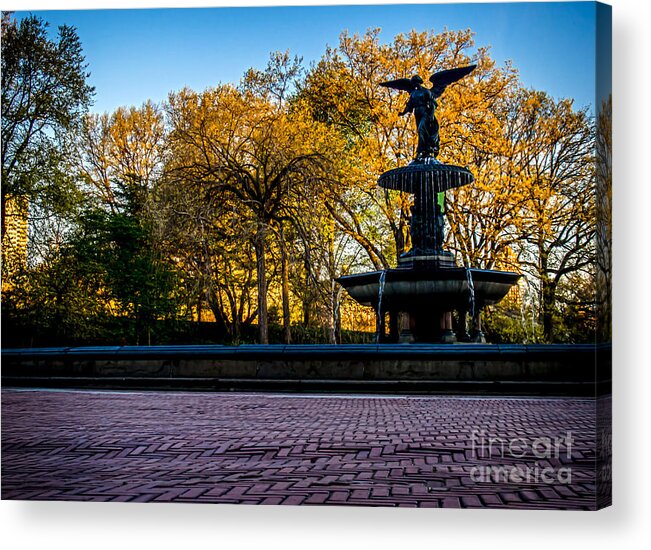 Central Park Acrylic Print featuring the photograph Central Park's Bethesda Fountain by James Aiken