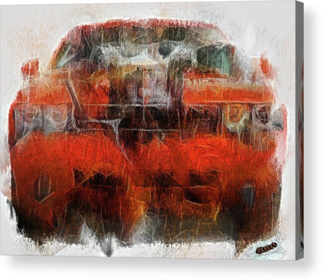 Auto Acrylic Print featuring the digital art Challenger Wash by Michael Cleere