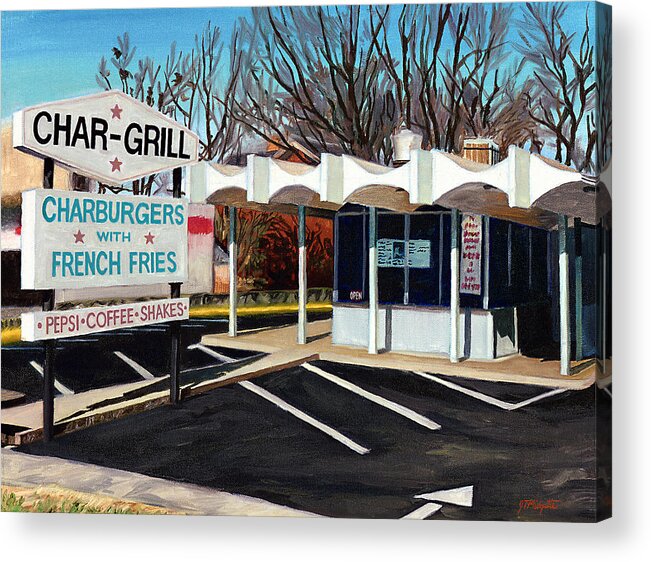 Char-grill Acrylic Print featuring the painting Char Grill Hillsborough St by Tommy Midyette