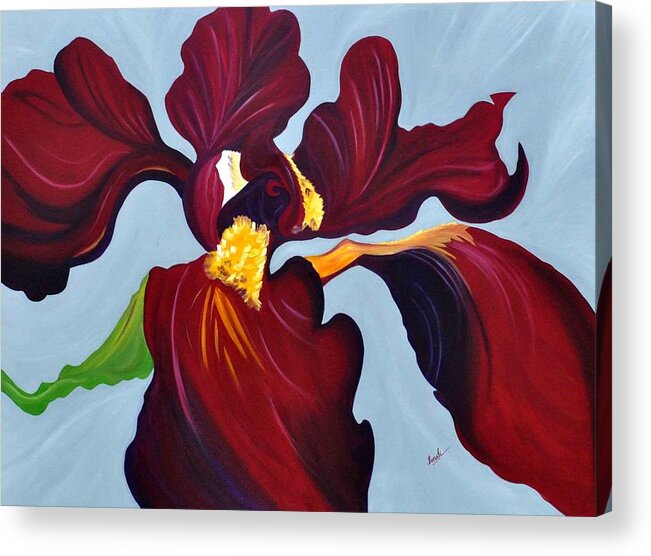 Flower Acrylic Print featuring the painting Charisma by Sonali Kukreja