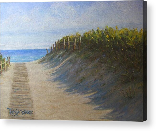 Landscape Acrylic Print featuring the painting Chatham Beachwalk by Tanja Ware
