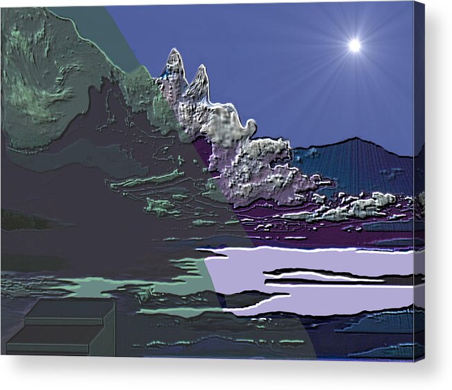 1978 Nowhere Acrylic Print featuring the digital art 1978 - Nowhere by Irmgard Schoendorf Welch
