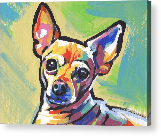 Chihuahua Acrylic Print featuring the painting Chi Chi Cha by Lea S