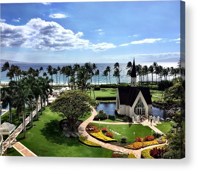 Maui Acrylic Print featuring the photograph Church in Paradise by Michael Albright