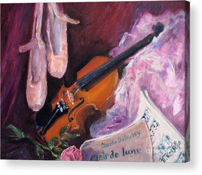 Clair De Lune Acrylic Print featuring the painting Clair de Lune by B Rossitto