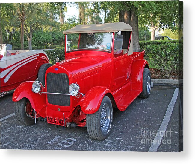 Classic Cars Acrylic Print featuring the photograph Classic Red Ford Truck by Dodie Ulery