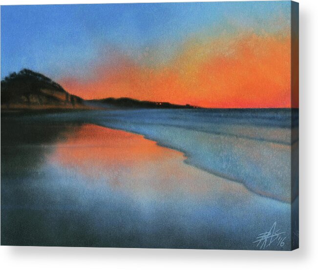 Landscape Acrylic Print featuring the painting Coastal Walk VII by Robin Street-Morris