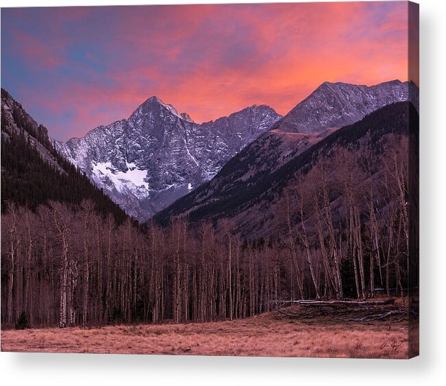 Blanca Acrylic Print featuring the photograph Colorado 14ers Blanca and Ellingwood by Aaron Spong