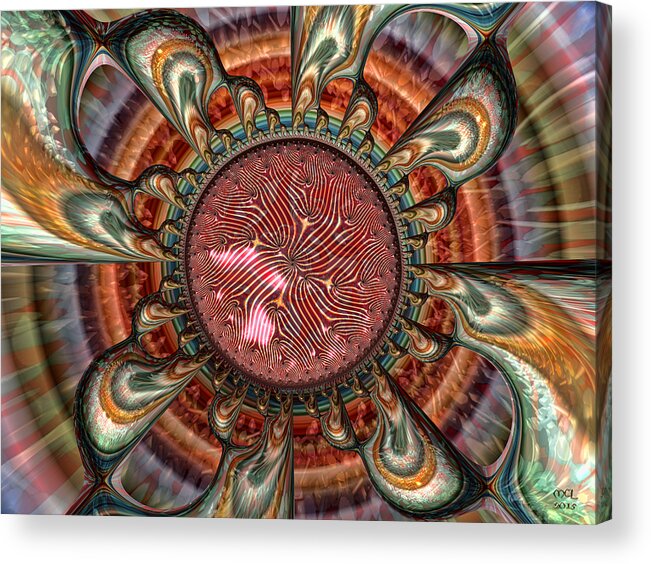 Abstract Acrylic Print featuring the digital art Conception by Manny Lorenzo
