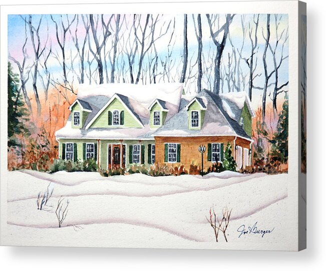 Home Acrylic Print featuring the painting Connecticut Home by Joseph Burger