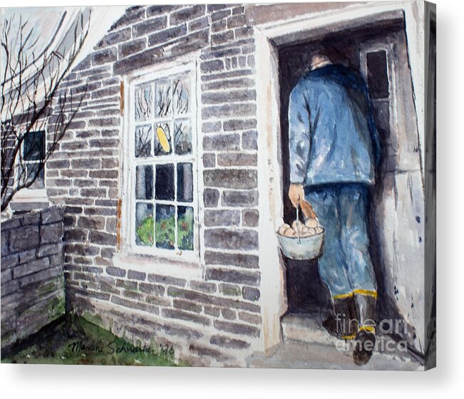 Country Living Acrylic Print featuring the painting Country Breakfast by Marlene Schwartz Massey