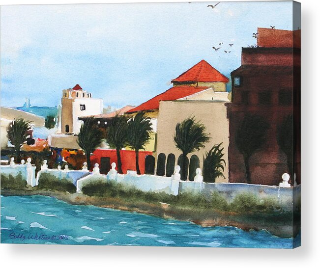  Acrylic Print featuring the painting Cozumel By The Sea 2 by Bobby Walters