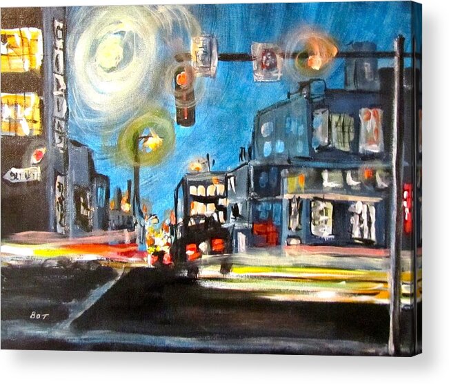 Movement Acrylic Print featuring the painting Cross Traffic by Barbara O'Toole