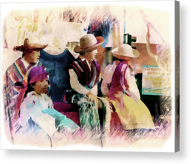 Family Acrylic Print featuring the photograph Cuenca Kids 1089 by Al Bourassa
