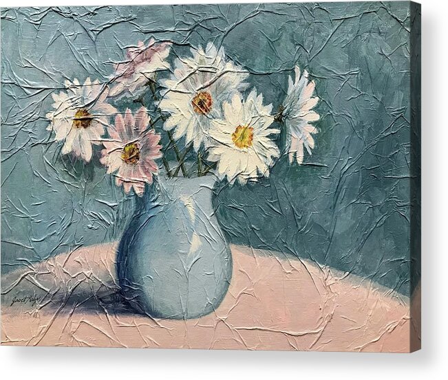 Daisies Acrylic Print featuring the painting Daisies by Janet King