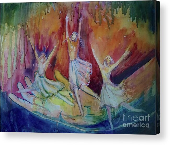 Worship Art Acrylic Print featuring the painting Dancing in Joy by Genie Morgan