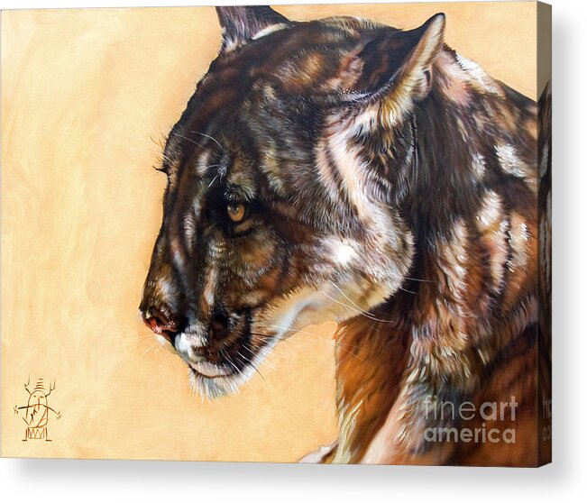 Catamount Acrylic Print featuring the painting Dappled by J W Baker