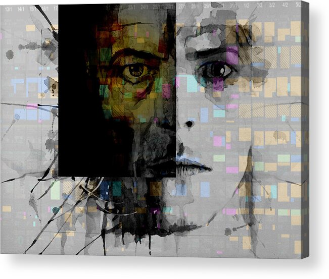 Bowie Acrylic Print featuring the painting Dark Star by Paul Lovering