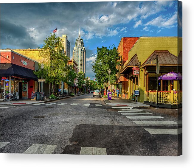 Hdr Acrylic Print featuring the photograph At the Corner of Dauphin and Jackson Street by Brad Boland