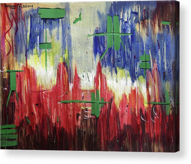 Abstract Acrylic Print featuring the painting Deliverance by Anthony Falbo
