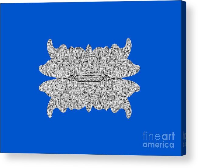 Crochet Acrylic Print featuring the digital art Digital Crochet by Linda Phelps