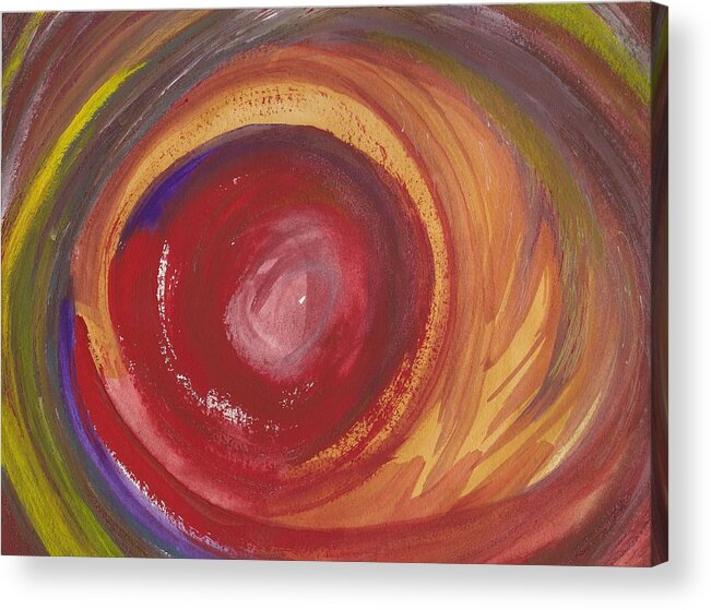Earth Acrylic Print featuring the painting Earth Storm by Julia Woodman