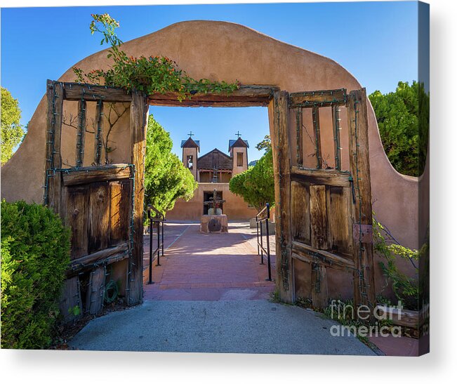 America Acrylic Print featuring the photograph El Santuario de Chimayo by Inge Johnsson