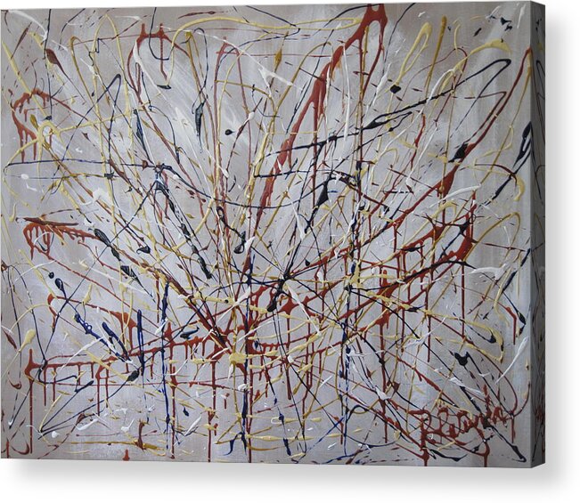 Abstract Acrylic Print featuring the painting Energy by Roberta Rotunda
