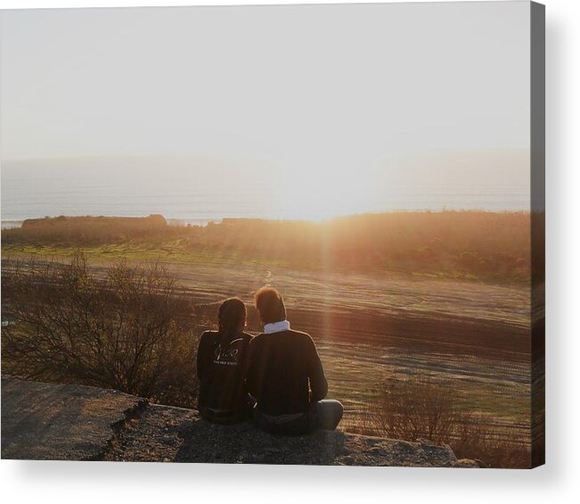 Sunset Acrylic Print featuring the photograph Enjoying the sunset by Maria Aduke Alabi