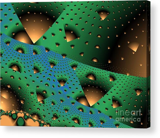 Fractal Art Acrylic Print featuring the digital art Facades and Fenestration by Ronald Bissett