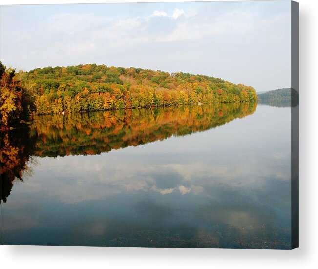 Landscape Acrylic Print featuring the photograph Fall Reflection by Ed Smith