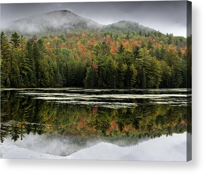 Fall Acrylic Print featuring the photograph Fall Reflections in the Adirondack Mountains by Brendan Reals
