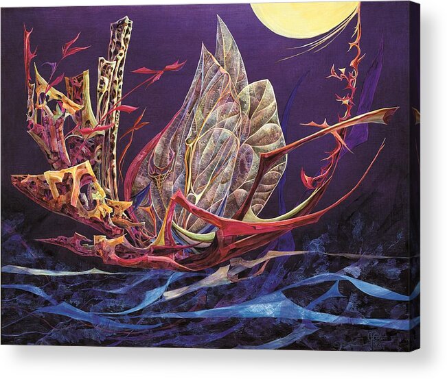 Cosmic Acrylic Print featuring the painting Flight of Fancy by Charles Cater