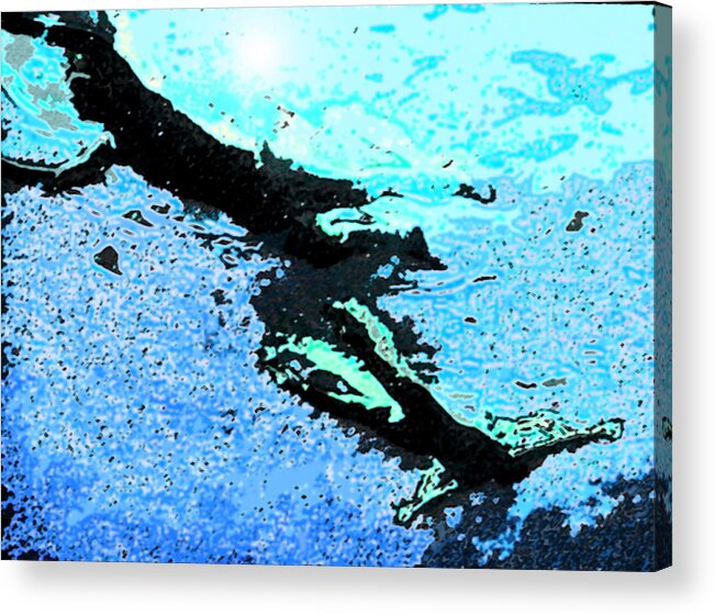 An Abstract Acrylic Print featuring the painting Float by Susan Esbensen